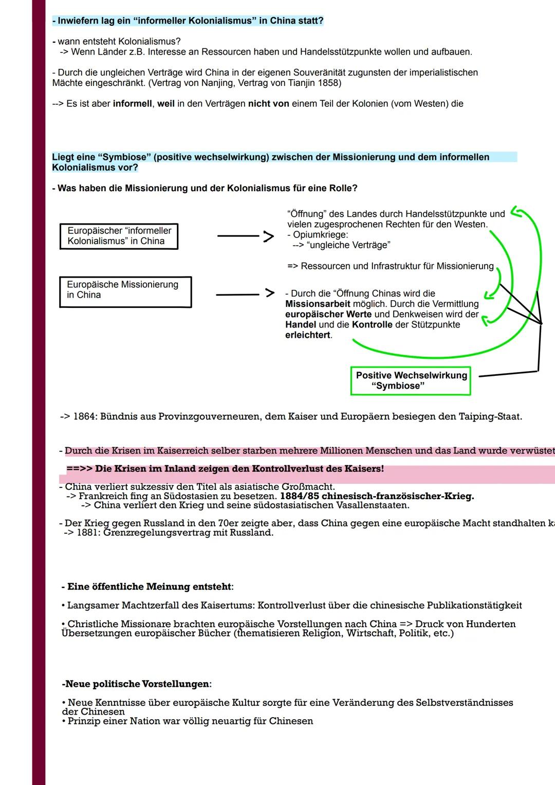 # Die imperialistischen Mächte in
China
Zeitstrahl: Ereignisgeschichte und Background-knowledge
1644: ----> Beginn der Qing-Dynastie
Nach