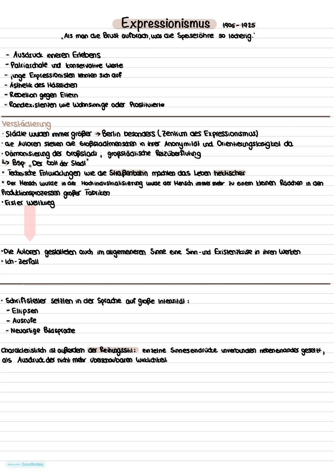 .
Ausdruck inneren Erlebens
Patriarchale und konservative Werte
junge Expressionisten lehnten sich auf
Asthetik des Hässlichen
- Rebellion g