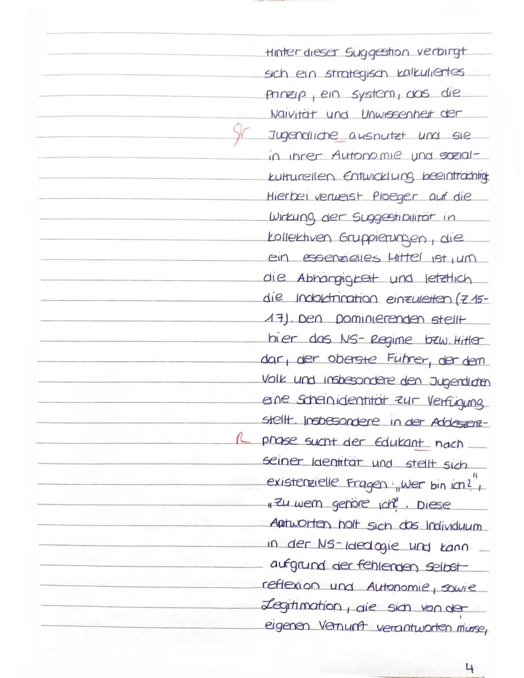 Benl
Andreas Ploeger: Erziehung in der Hitler-Jugend
Voraussetzungen der Indoktrination¹
10
Suche nach Identität
↳ existenzielle Fragen:
11