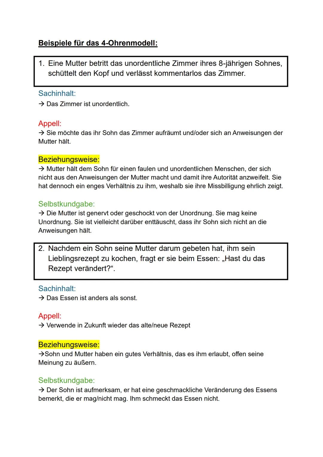 Sender
mit vier Schnäbeln
Sachaspekt/Sachinhalt:
● Worüber wird informiert?
Sachinformationen sind im
Vordergrund
→ Daten/Fakten/Sachverhalt