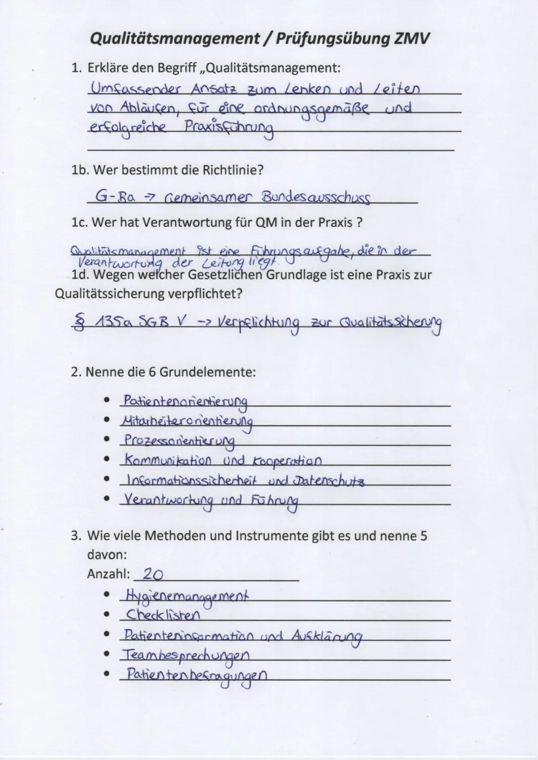 QM (Qualitätsmanagement)