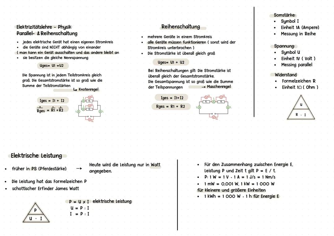 Elektrizitätslehre Grundlagen
