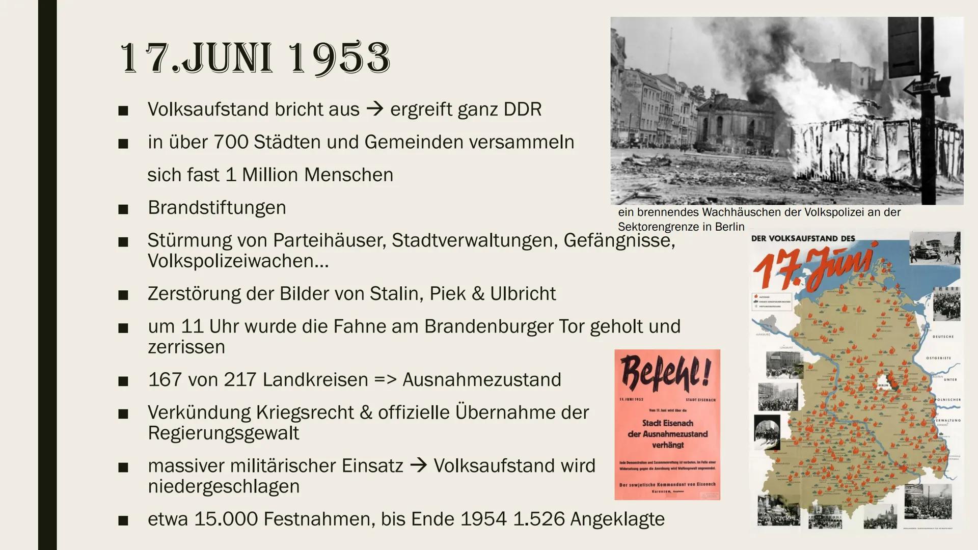 17. JUNI 1953
von Esma Yakut # INHALT
- Was ist passiert?
- Warum ist es passiert?
- Wie ist es passiert?
- Was waren die Folgen und Auswi