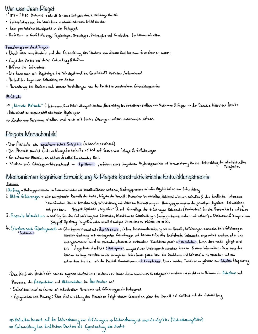 # Pädagogik Klausur QI - Entwicklung & Piaget
Was ist Entwicklung?
Entwicklung und Sozialisation bezeichnen Veränderungen von Menschen, di