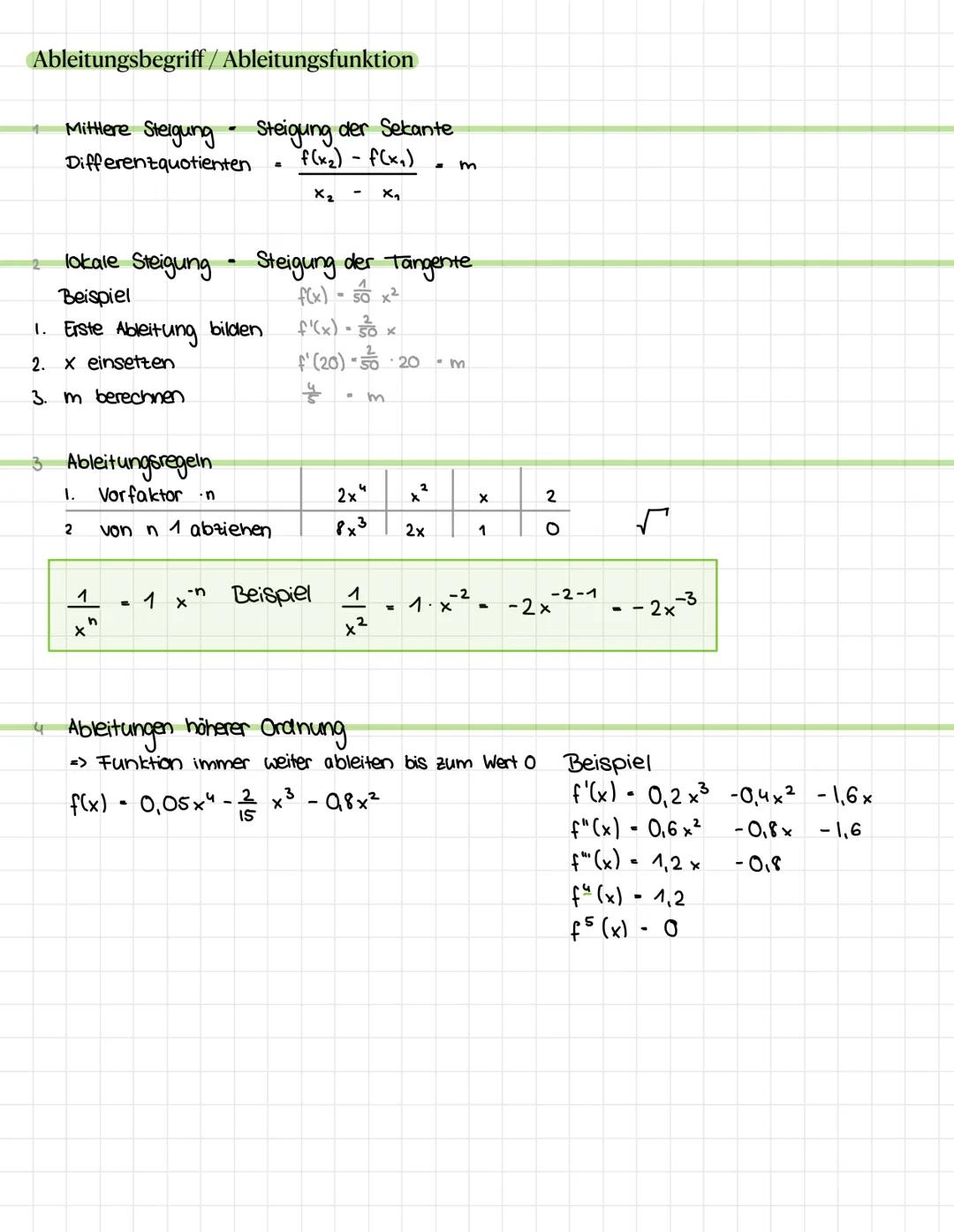 Ganzrationale Funktionen
n
gerade
n
Eigenschaften & Verhalten im Unendlichen
Formelsammlung S.38
Verhalten im Unendlichen
4 Grad -> gerade /