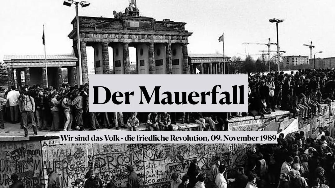 Der Mauerfall 1989, Präsentation