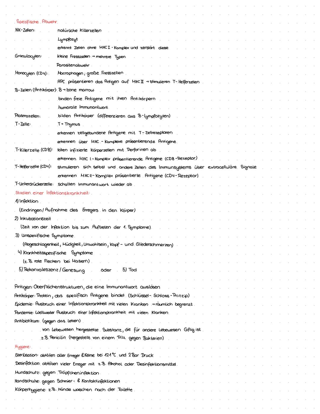 # Immunsystem
unspezifische Abwehrmechanismen
erste Verteidigungslinie
- → Haut
- → Schleimhäute.
- → Sekrete von Haut und
Schleimhäuten