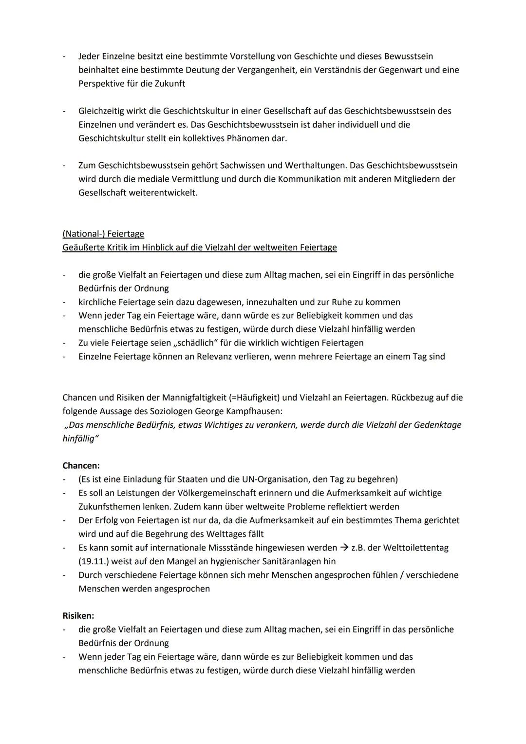 Träger
Unspezifisch, Zeitzeugen einer Spezialisierte Traditionsträger
Erinnerungsgemeinschaft
Geschichtsbewusstsein und Geschichtskultur n