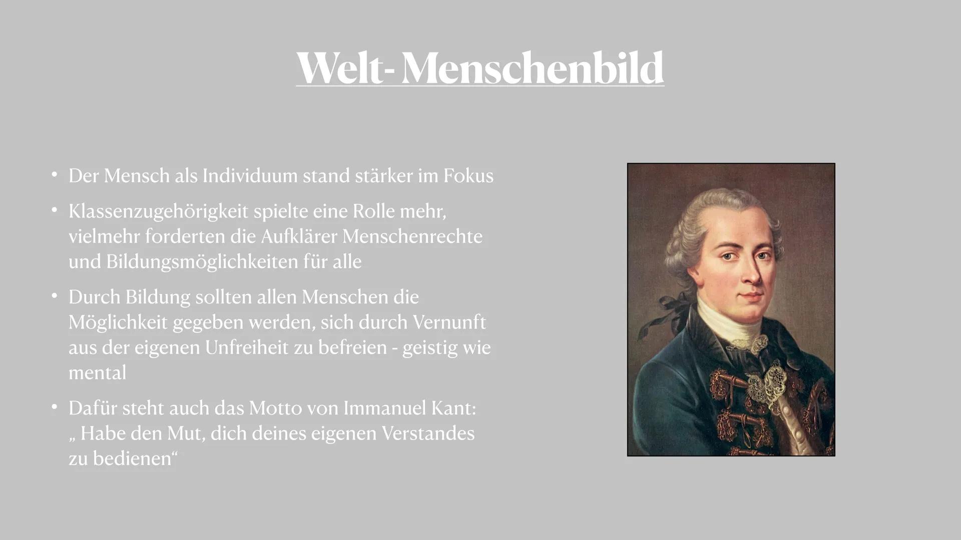 # Epoche: Aufklärung
zwischen 1720 und 1800 # Gliederung
* Was bedeutet die Epoche „Aufklärung "?
* Merkmale
* Historischer Hintergr