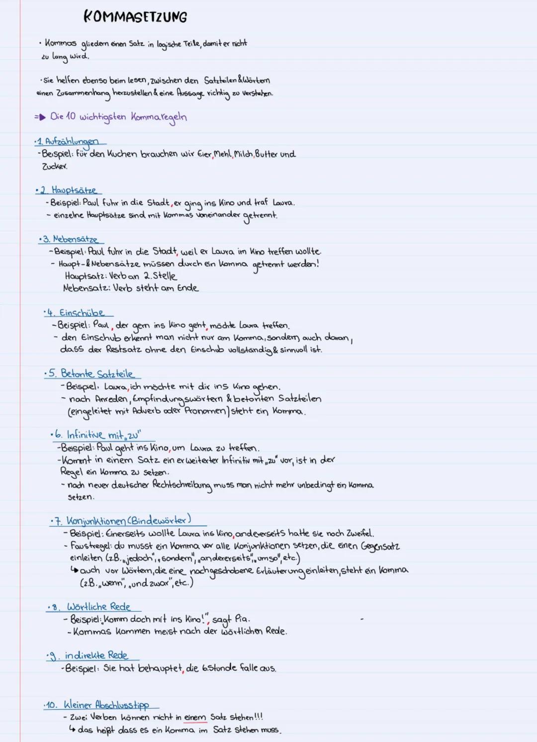 KOMMASETZUNG
• Kommas gliedern einen Satz in logische Teile, damit er nicht
lang wird.
20
Sie helfen ebenso beim lesen, zwischen den Satztei