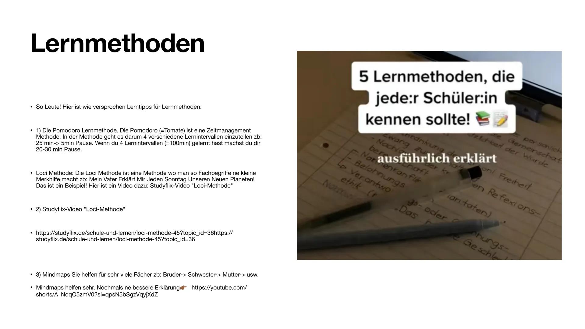 Lerntipps
Für die Schule Inhalt
•
Auswendig lernen
• Motivation
• Lernmethoden
• Konzentration
Lerntipps Hauptfächer
Last Minute Lernen
Too