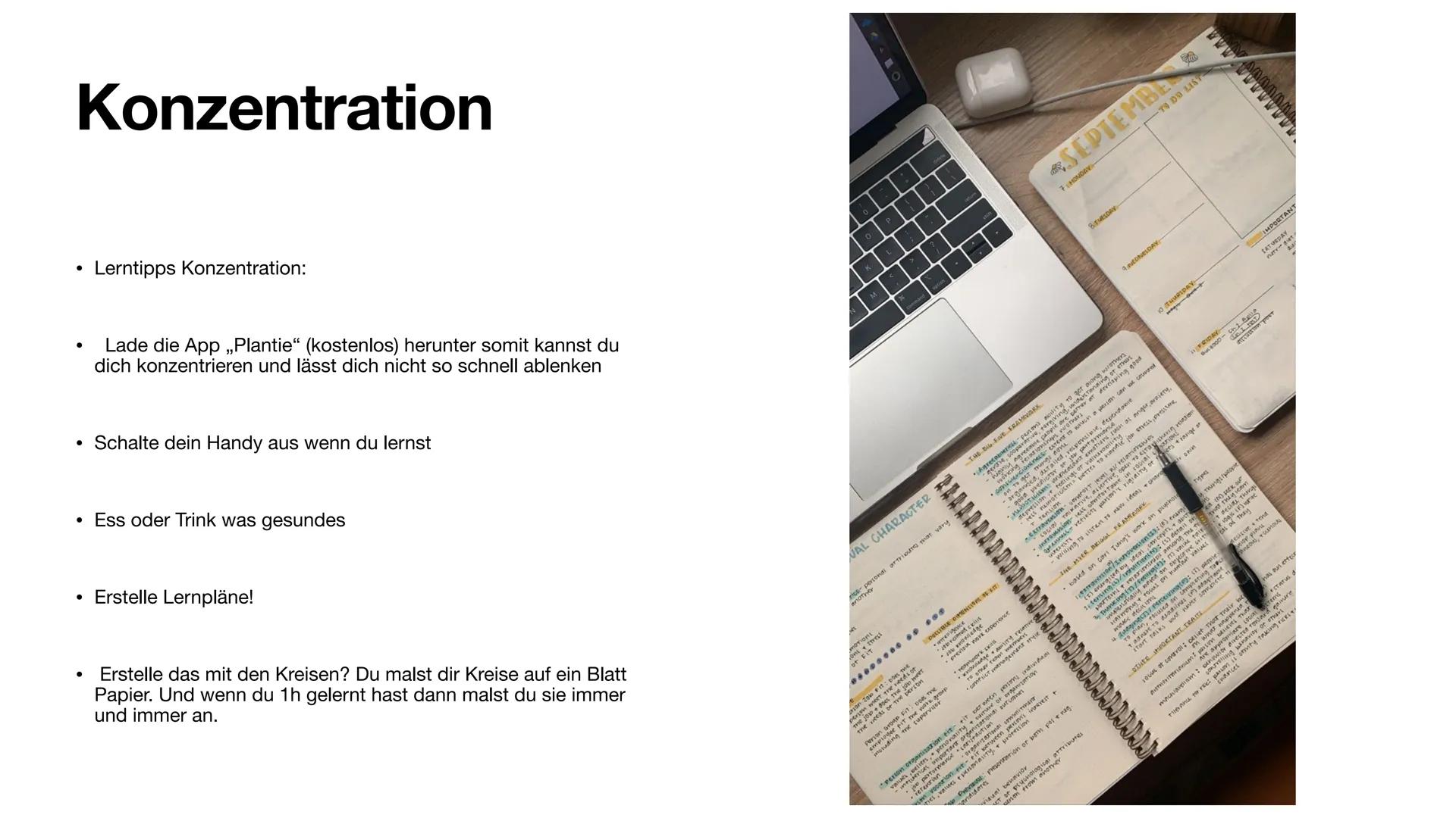 Lerntipps
Für die Schule Inhalt
•
Auswendig lernen
• Motivation
• Lernmethoden
• Konzentration
Lerntipps Hauptfächer
Last Minute Lernen
Too