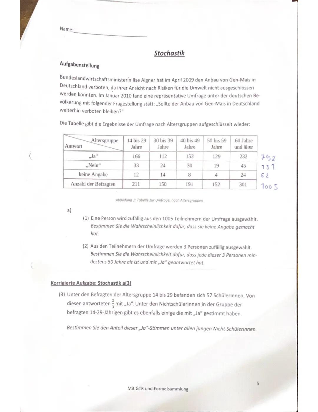 Klausur LK M Q2
28.11.2023
Arbeitszeit insgesamt (Teil 1 und 2): 225 Minuten
Teil 1: hilfsmittelfrei (max. 80 Minuten)
Aufgabe 1: Analytisch