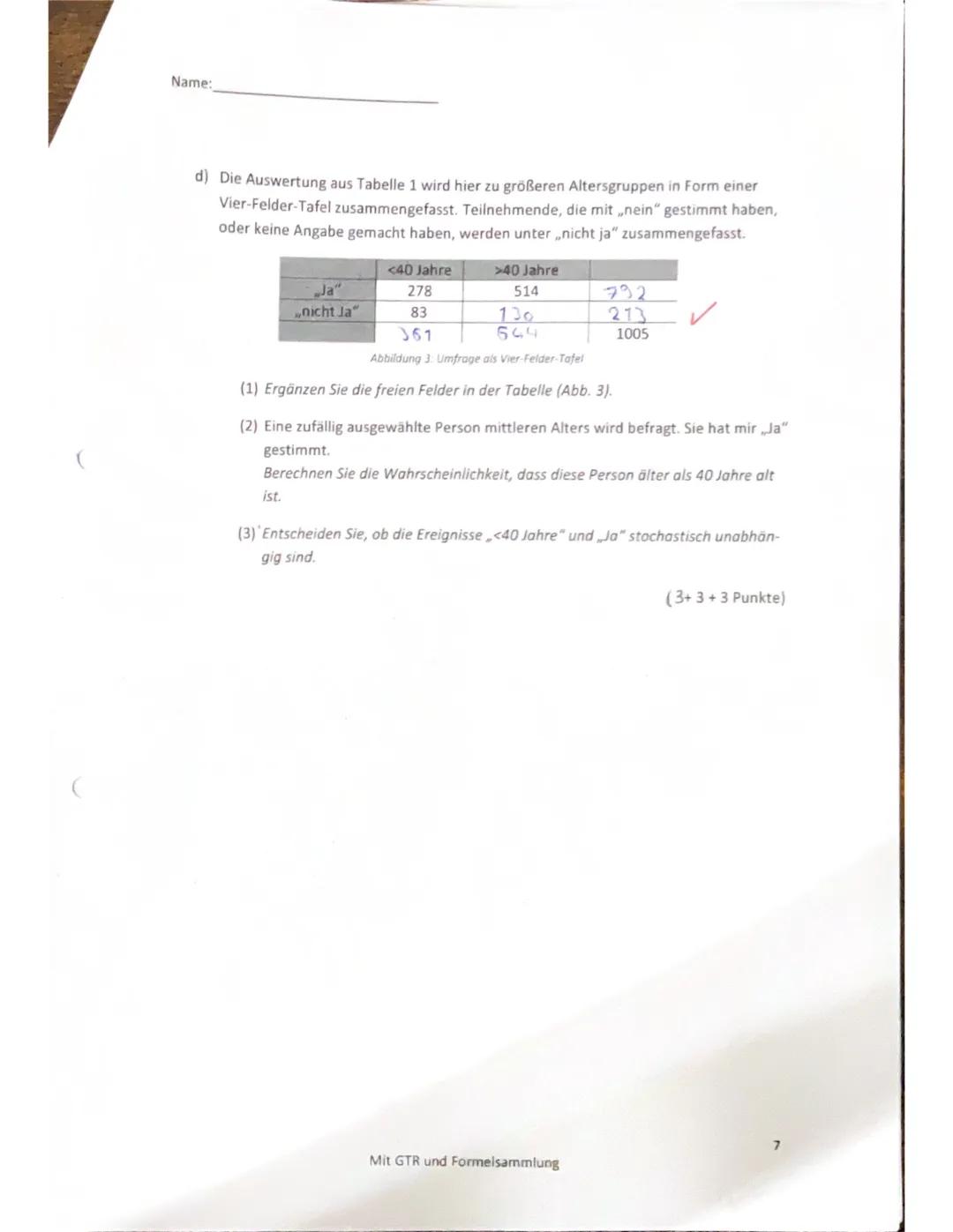 Klausur LK M Q2
28.11.2023
Arbeitszeit insgesamt (Teil 1 und 2): 225 Minuten
Teil 1: hilfsmittelfrei (max. 80 Minuten)
Aufgabe 1: Analytisch
