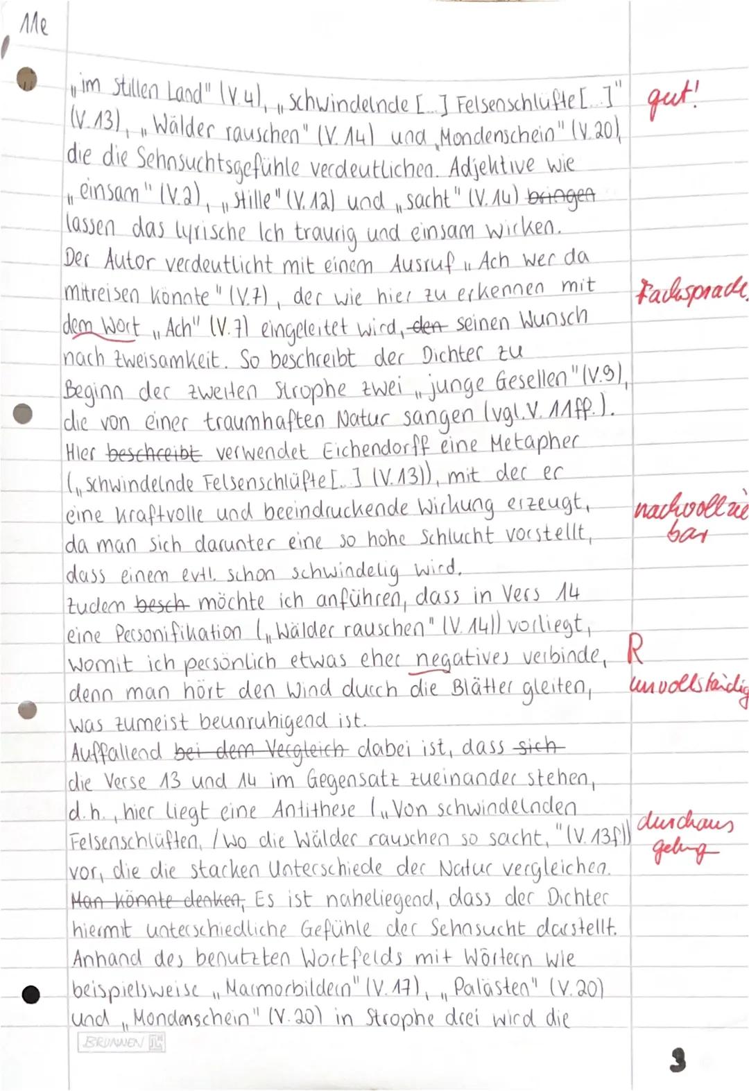 Julea
Me # Gedichtinterpretation. Sehnsucht"
$
rightarrow$unklase Bevichung
Die Kurzballade Sehnsucht" von Johann Freiherr von
Eichendorff