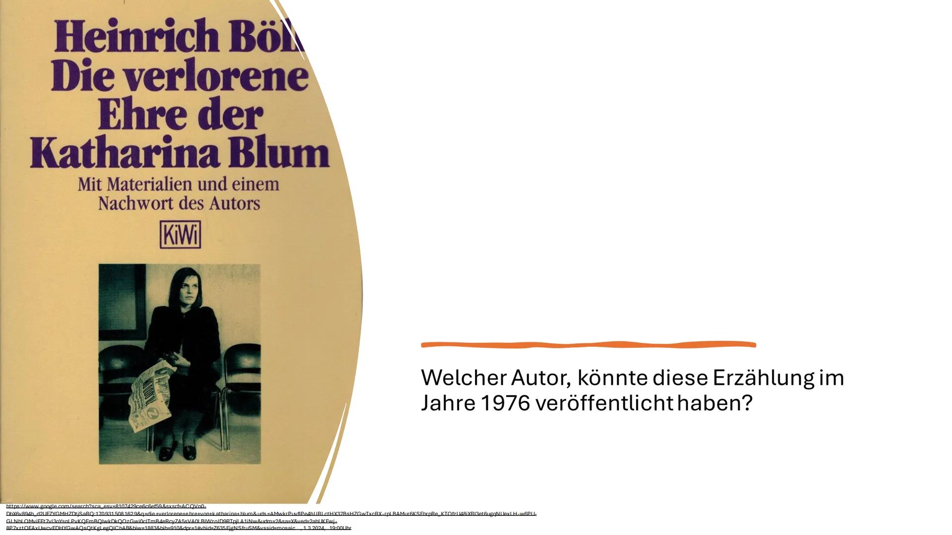 # Heinrich Böl
Die verlorene
Ehre der
Katharina Blum
Mit Materialien und einem
Nachwort des Autors
KiWi
Welcher Autor, könnte diese E