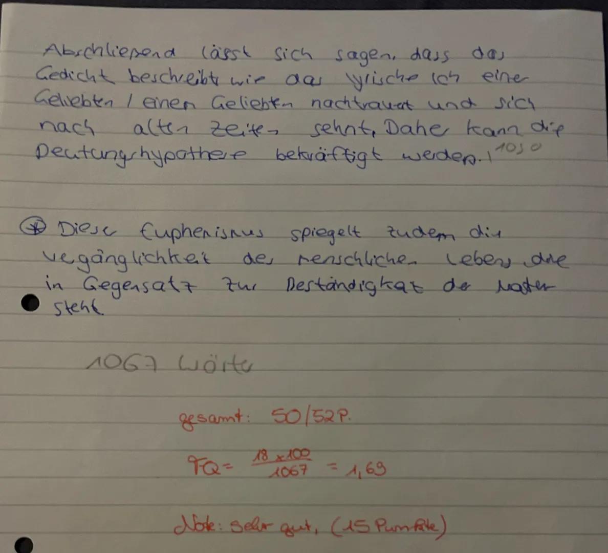 Aufgabe:
Analysiere das vorliegende Gedicht und begründe (im Rahmen deiner Analyse), warum es sich um ein
typisches Gedicht der Romantik ha