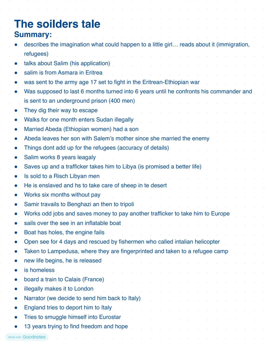 Zusammenfassung Inhalt short stories
Loose change:
Summary:
all day meeting between two women
• Both have a foreign background
One of them (