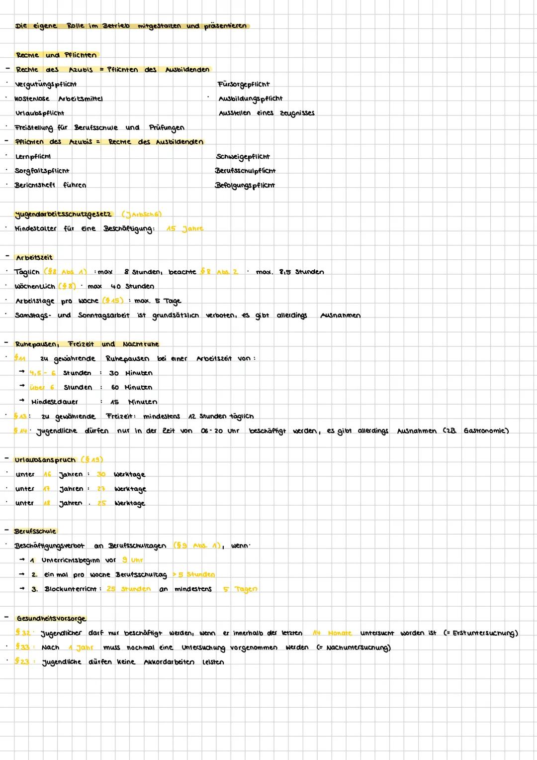 .
.
-
Die eigene Rolle im Betrieb mitgestalten und präsentieren
Rechte und Pflichten
Rechte des Azubis = Pflichten des Ausbildenden
vergutun