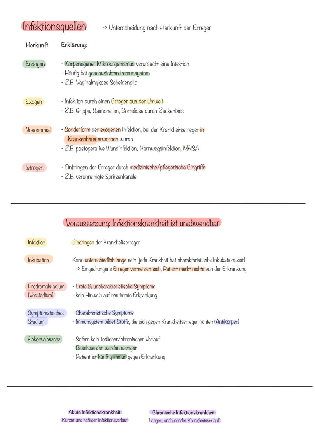 11. 3 # Infektionen
Definition:
Als Infektion wird das Eindringen und Vermehren von Mikroorganismen in den Körper bezeichnet. Reagiert der