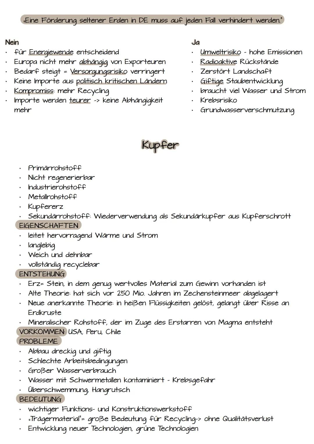 Einteilung
•
•
•
Primärrohstoffe: unbearbeitet
Rohstoffe
Sekundärrohstoffe Stoffe, die aus Recycling gewonnen werden
Nicht regenerierbare Ro