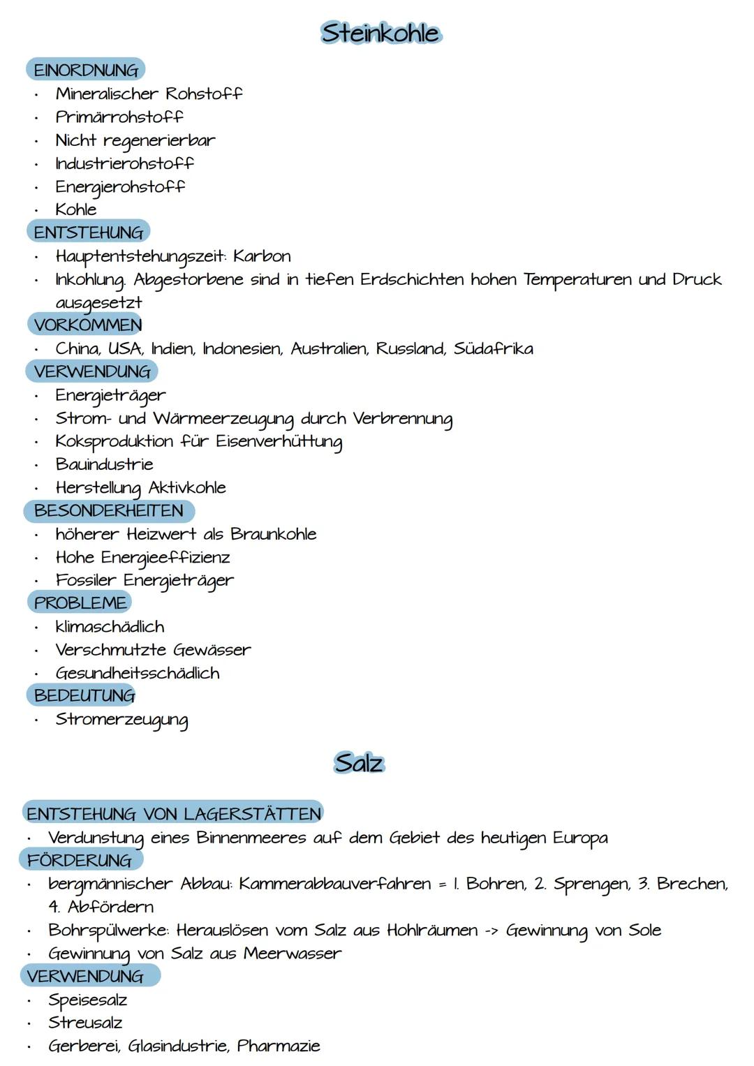 Einteilung
•
•
•
Primärrohstoffe: unbearbeitet
Rohstoffe
Sekundärrohstoffe Stoffe, die aus Recycling gewonnen werden
Nicht regenerierbare Ro
