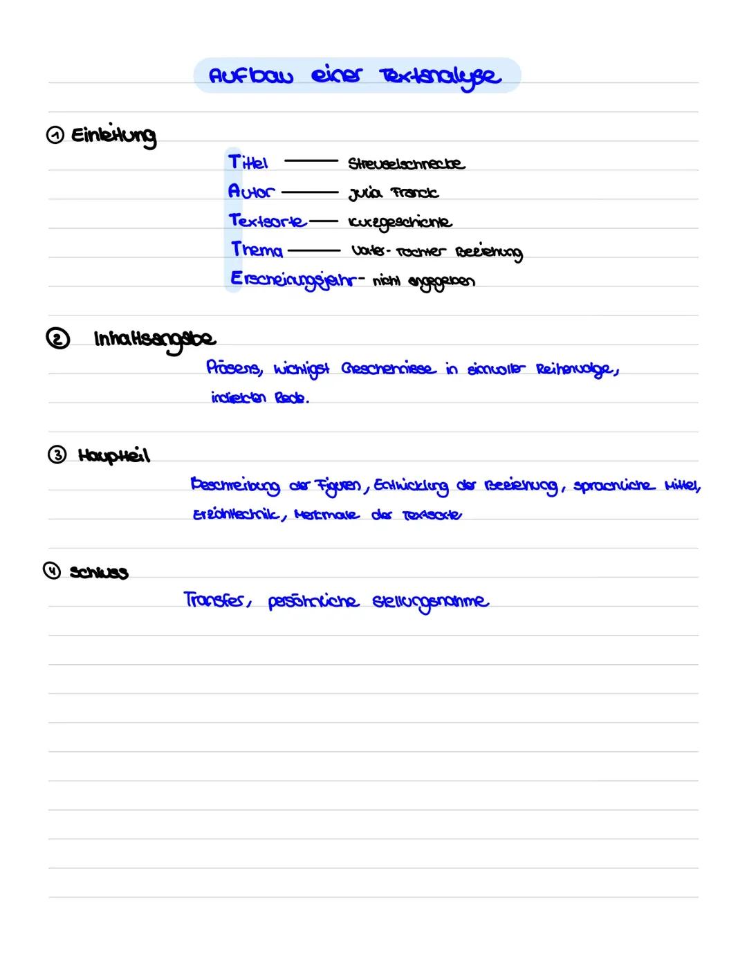 Aufbau einer Textanalyse