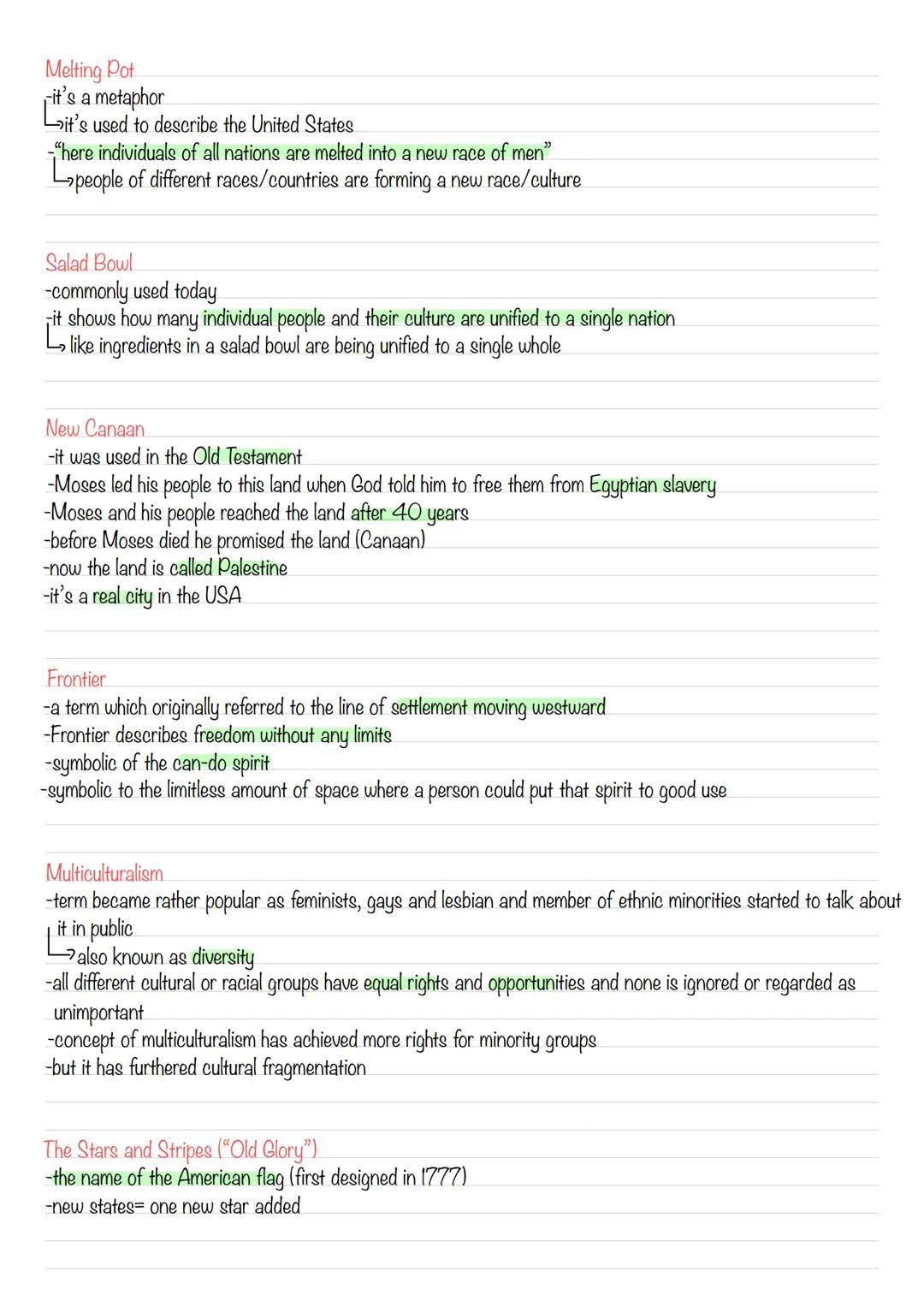 The American Dream
-achieving any goal
from rags to riches/from dishwasher to millionaire
background doesn't matter/everyone has the same ch
