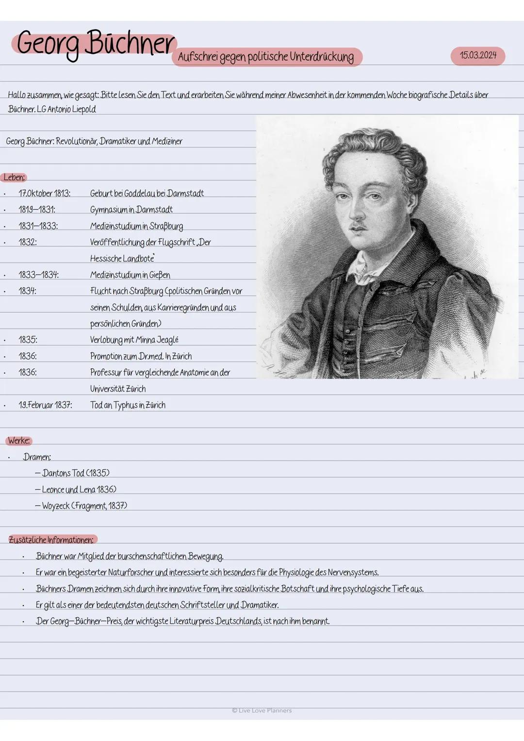 Georg Büchner Biografie