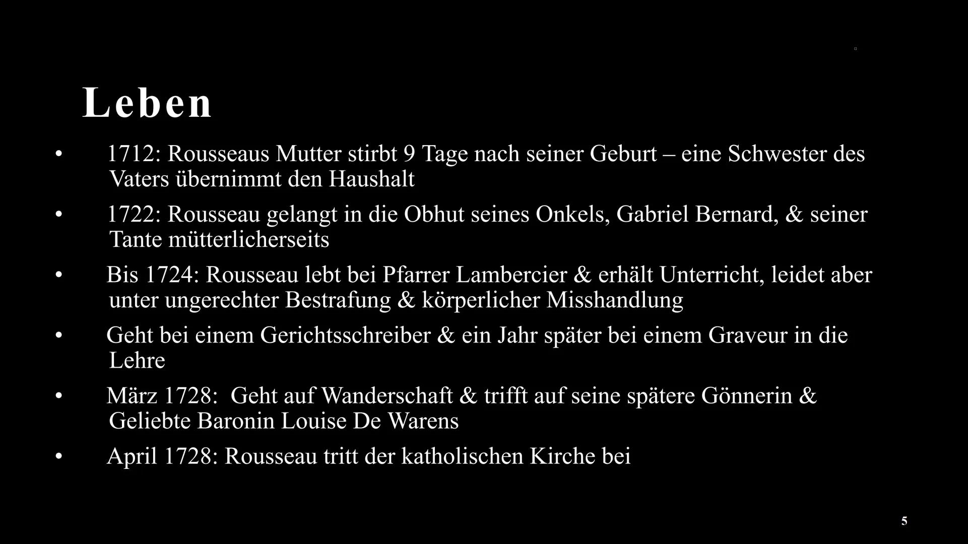 Jean-
Jacques
Rousseau
Eine Präsentation von
Angelina Inhaltsverzeichnis
Steckbrief
Wer war Jean-Jacques Rousseau?
Leben
Werke
Ansichten & T