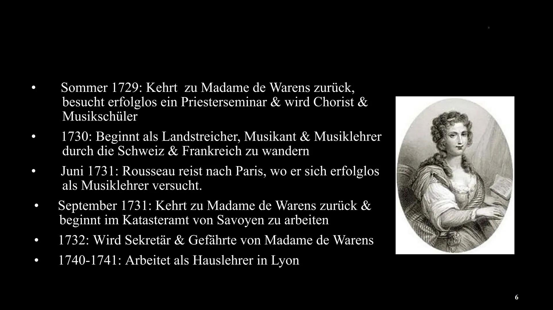 Jean-
Jacques
Rousseau
Eine Präsentation von
Angelina Inhaltsverzeichnis
Steckbrief
Wer war Jean-Jacques Rousseau?
Leben
Werke
Ansichten & T