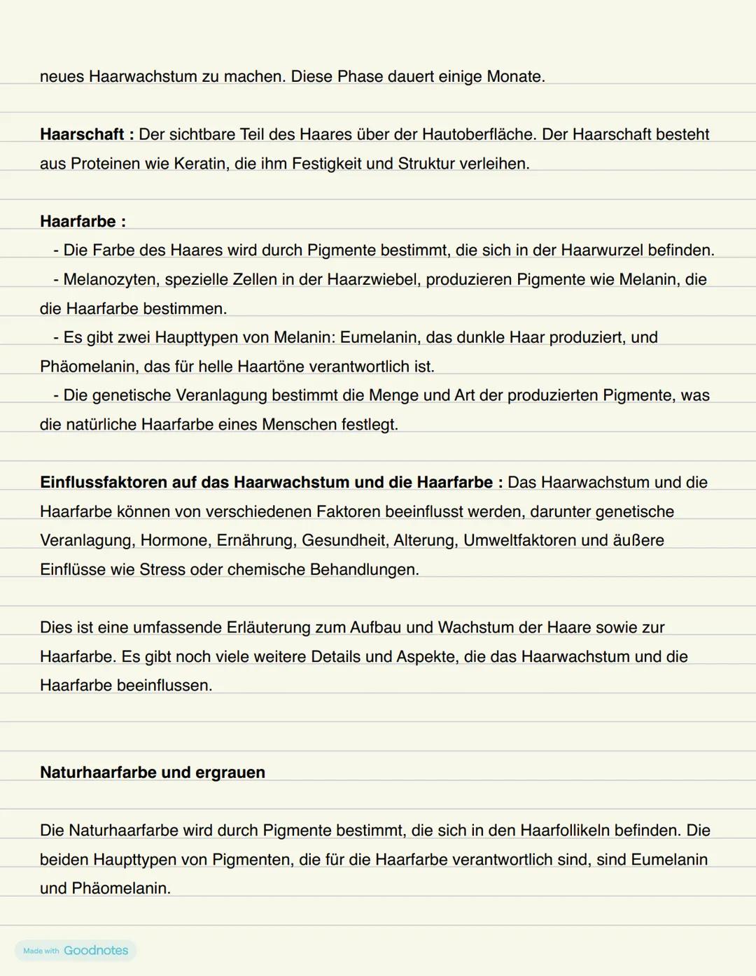 Kosmetik
Made with Goodnotes Kosmetik Zusammenfassungen
Verschiedene Hauttypen
1. Normale Haut :
• Ausgeglichener Freuchtigkeits- und Talgge