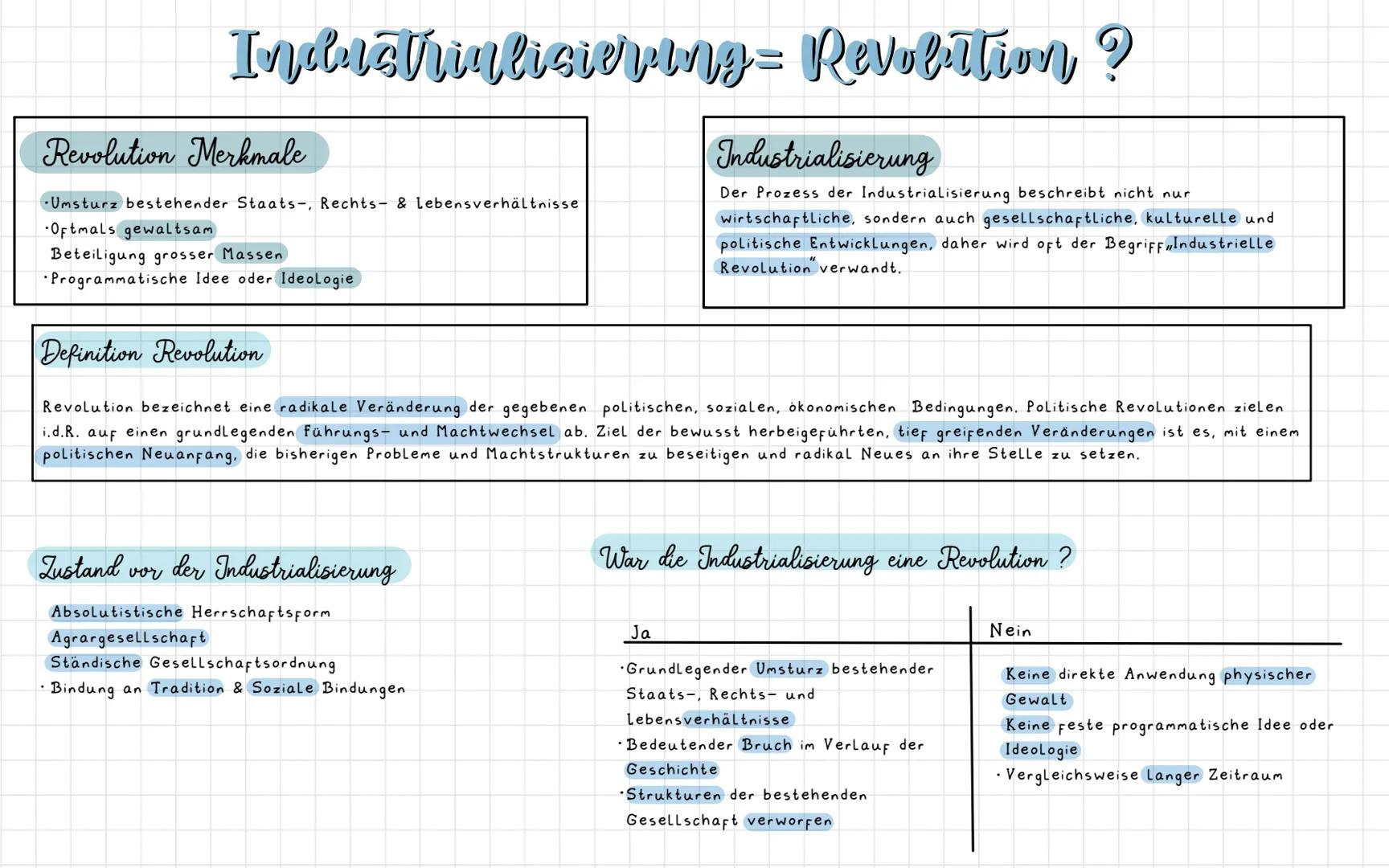 Industrialisieving
Definition Industrialisierung
= Übergang von Agrar- zur Industriegesellschaft Ende 18.
Jhd bzw tiefgreifende Umgestaltung