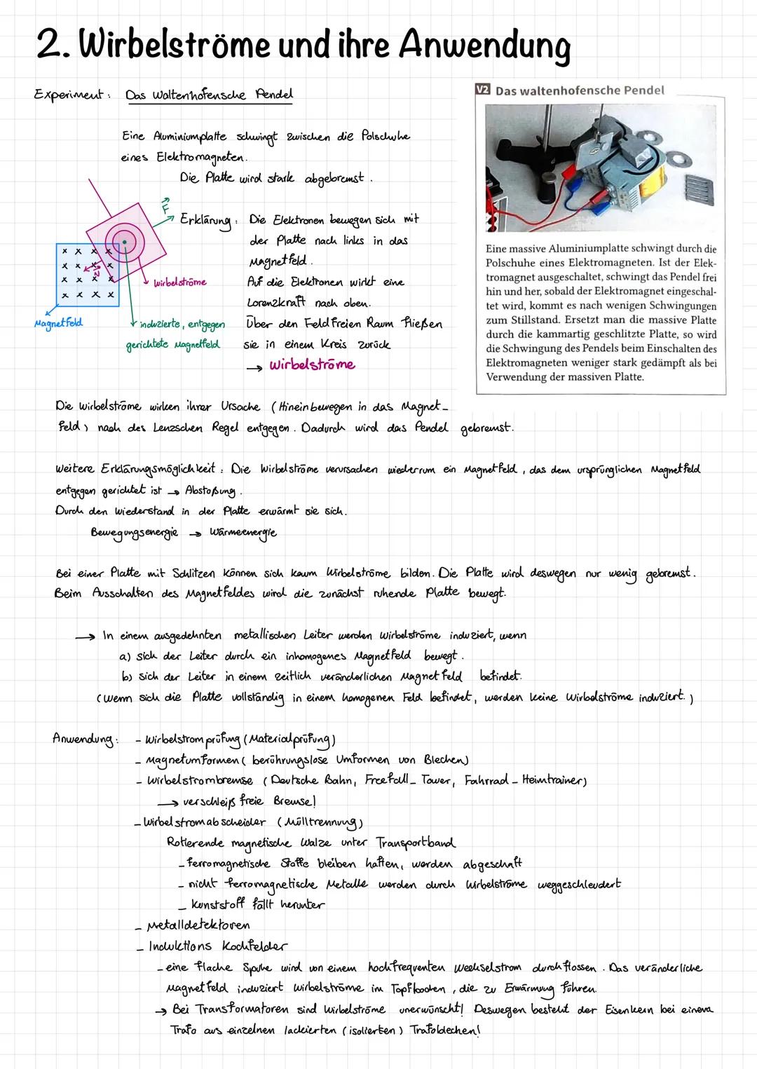 # 1. Einstieg
1. 1. Induktionserscheinung
Wir bringen einen Leiter in einem Magnet Feld (mit Geschwin digkeit
~)
Durch Lorenzkraft bewege