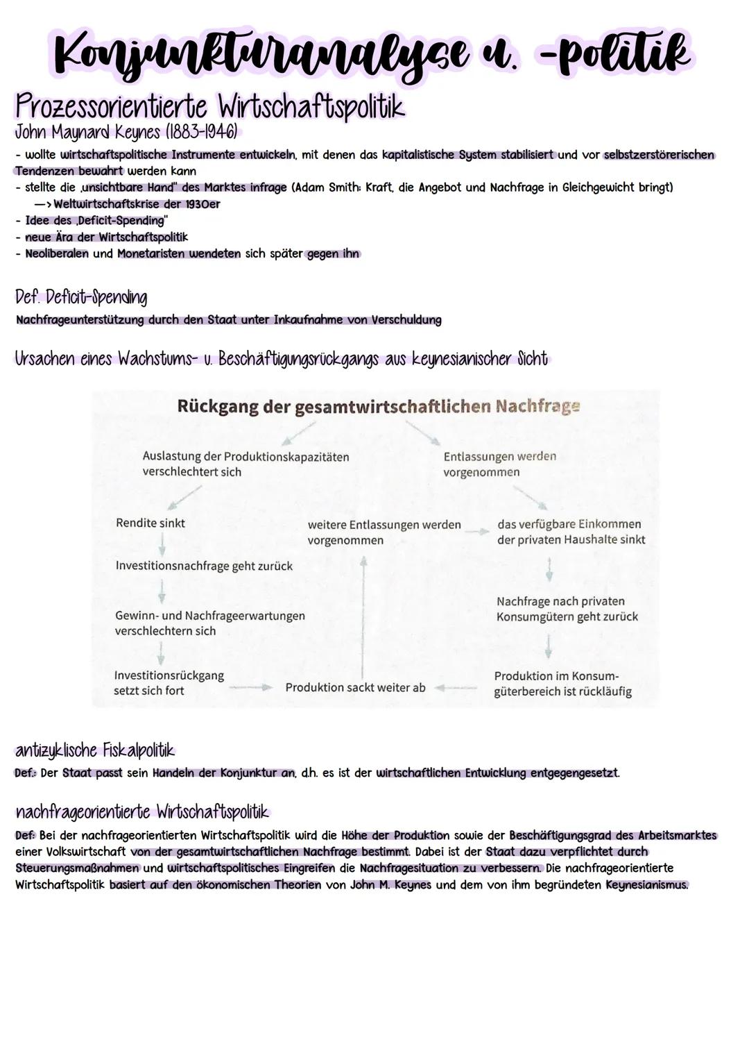 # Konjunkturanalyse 4. -politik
wirtschaftliche Konjunktur
Definition Konjunktur
- ökonomische Gesamtsituation
- > abzuleiten aus gleichzei