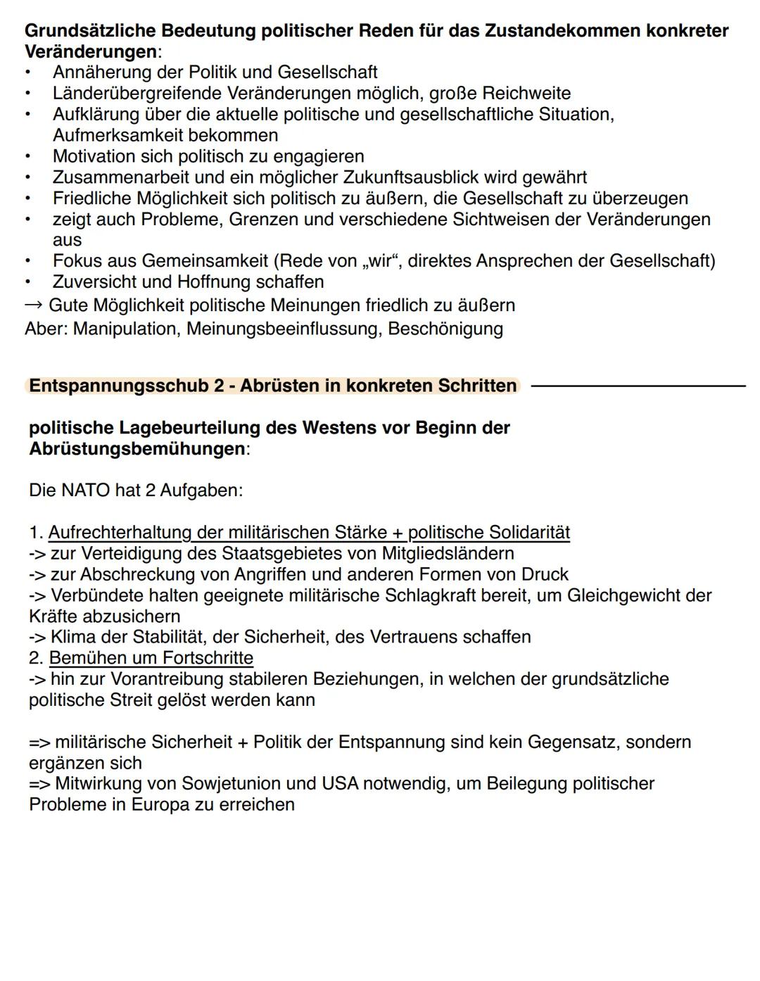 -Kompakt-
# Geschichte
## Entspannungspolitik Willy Brandt
- Entspannungspolitik der 1970er Jahre ermöglichte allgemeine
Entschärfung des