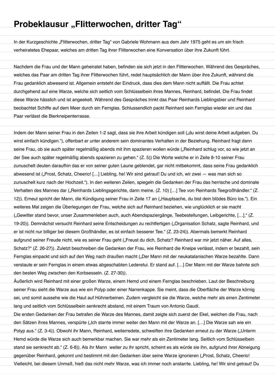 Einleitung
•
•
In der Kurzgeschichte >...< von >...<< aus dem Jahr >...<, geht es um >...<.
Kurzgeschichte kurz zusammenfassen (halbe Seite)