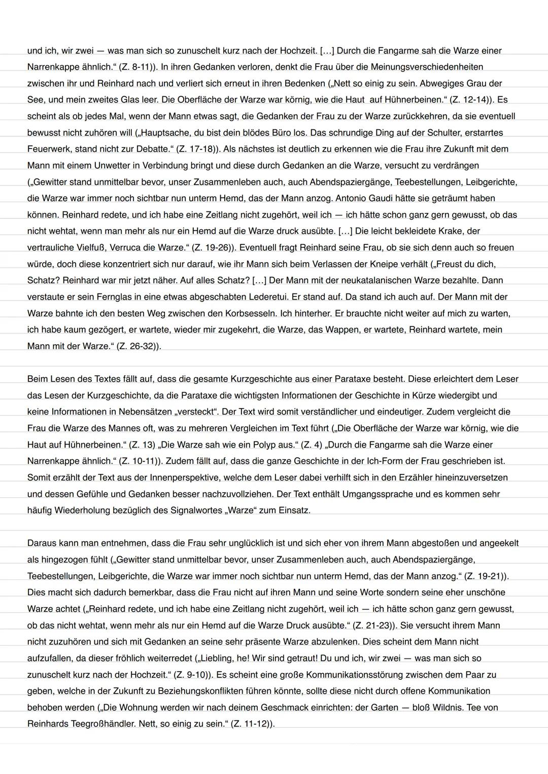 Einleitung
•
•
In der Kurzgeschichte >...< von >...<< aus dem Jahr >...<, geht es um >...<.
Kurzgeschichte kurz zusammenfassen (halbe Seite)