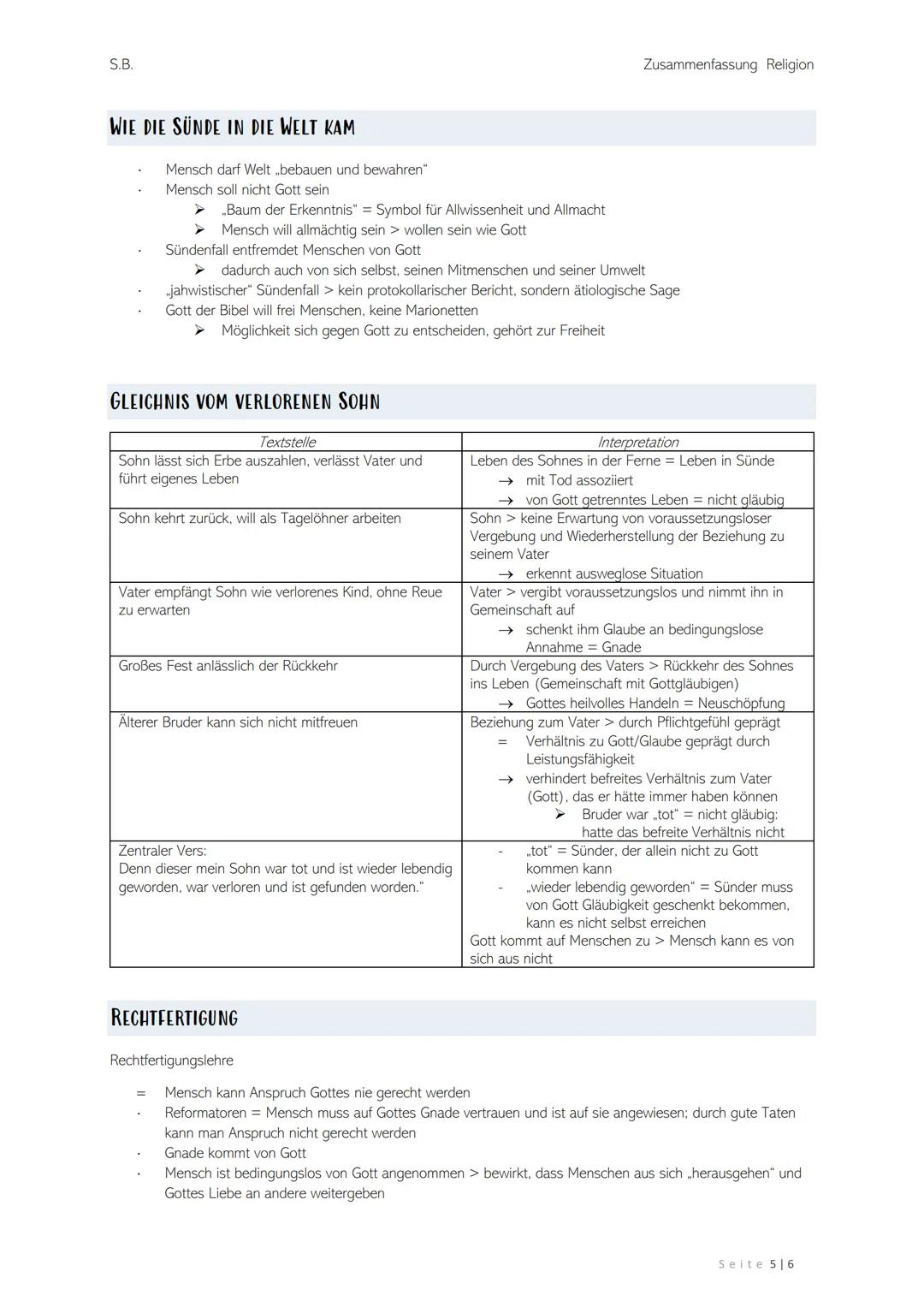 S.B.
Zusammenfassung Religion
Zusammenfassung Religion
PANNENBERG
Gott als Gegenüber der grenzenlosen Angewiesenheit des Menschen
TIER
Umwel