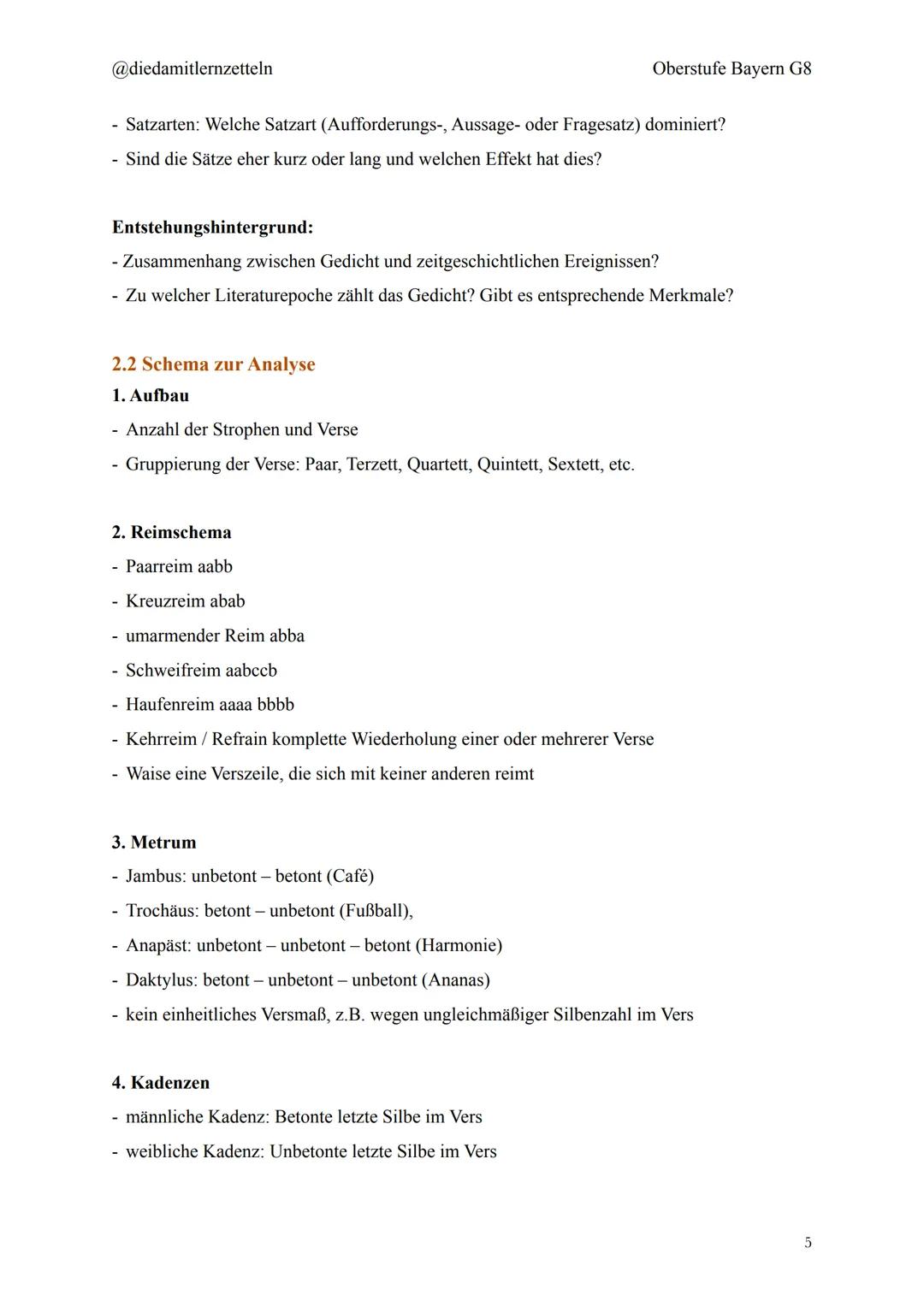 @diedamitlernzetteln
Oberstufe Bayern G8
# Deutsch Zusammenfassung ABI
1. Dramenanalyse
2
2.1 Aufbau Dramenanalyse
2
2. Gedichtanalyse
4
2