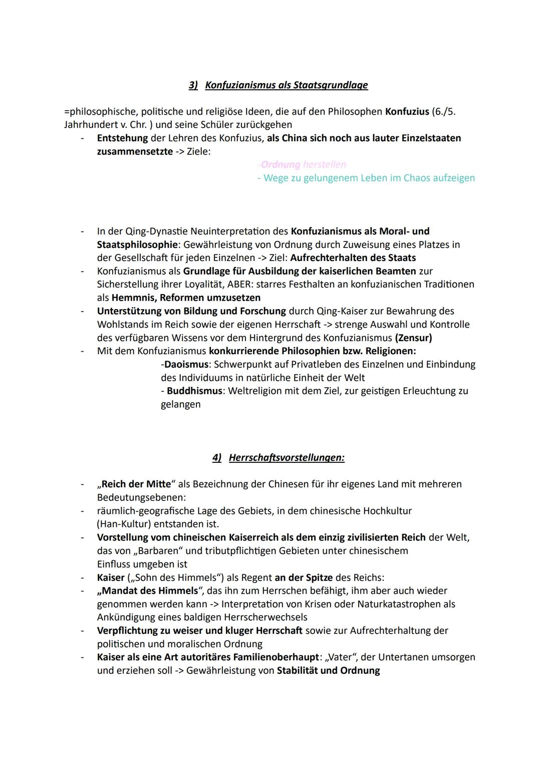 # China und die Imperialistischen Mächte
1) Zentrale Figuren der Qing-Dynastie vom 18. Bis zum 20. Jahrhundert:
1644 -> Herrschaftsbeginn