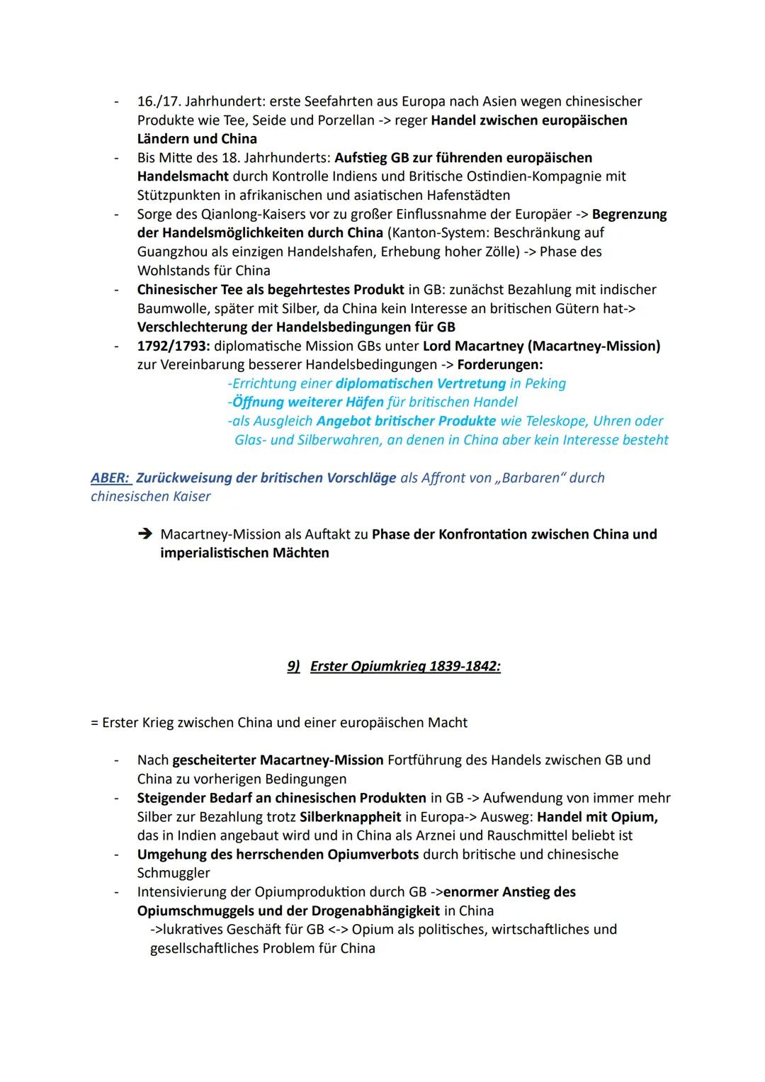 # China und die Imperialistischen Mächte
1) Zentrale Figuren der Qing-Dynastie vom 18. Bis zum 20. Jahrhundert:
1644 -> Herrschaftsbeginn