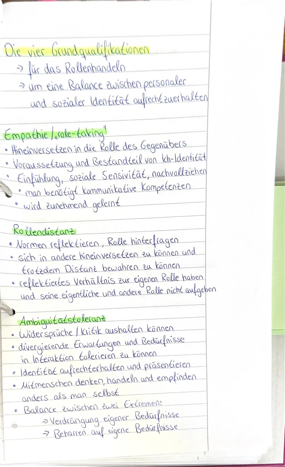 Krappmann
→ Identität und Identitätsbildung im Spiegel
des symbolischen Interaktionismus.
→ eine Erweiterung von Meads Theorie
Grundannah