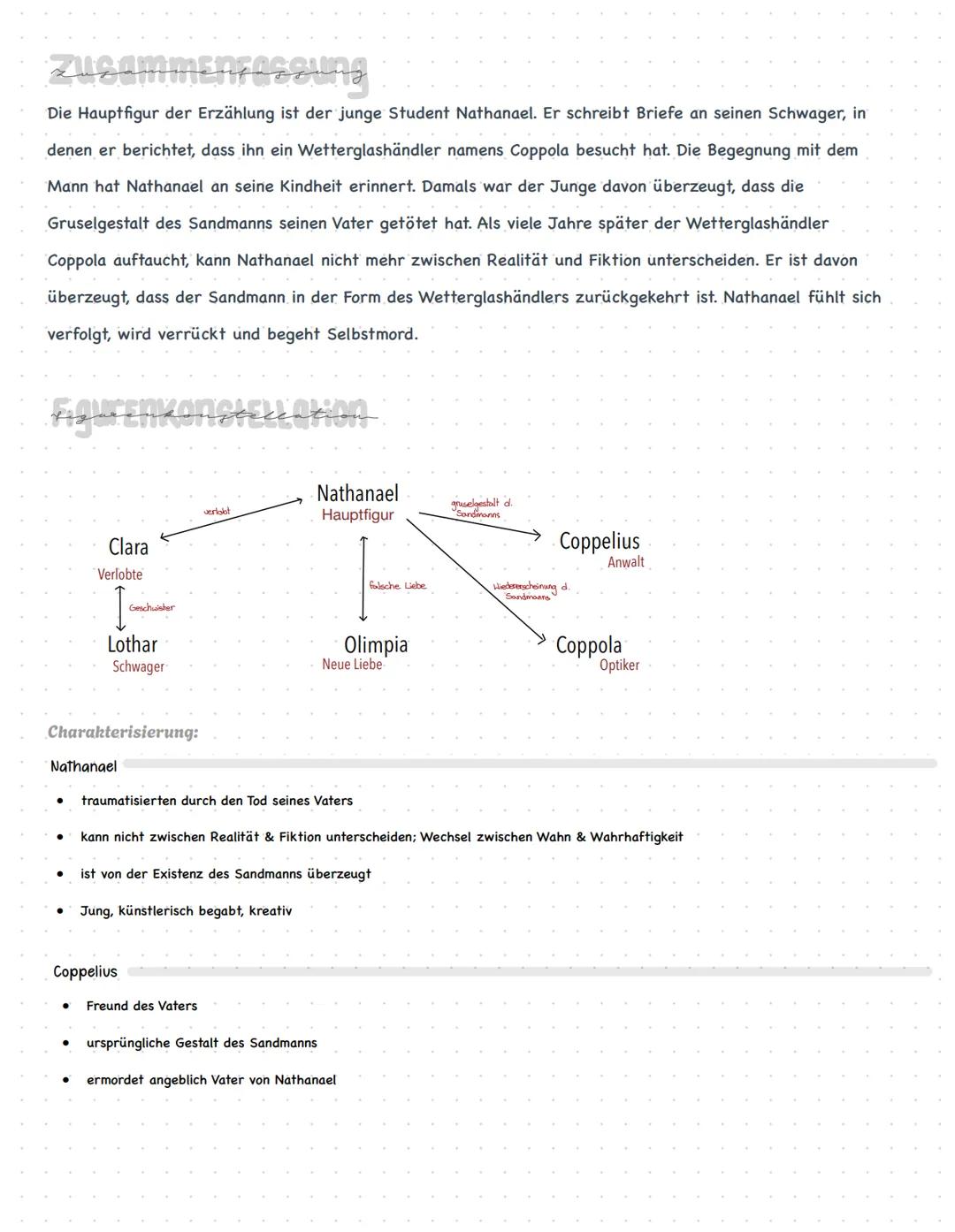# EinFach
## Deutsch
Unterrichtsmodell
E. T. A. Hoffmann
# Der
# Sandmann
Schöningh ## Zusammenfassung
Die Hauptfigur der Erzählung ist d