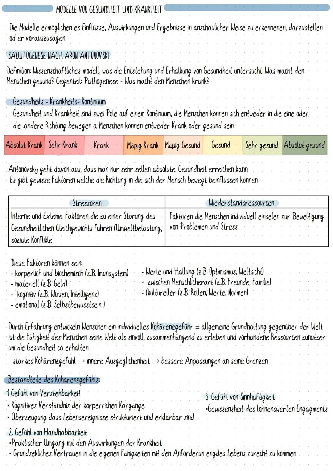 Modelle von Gesundheit und Krankheit