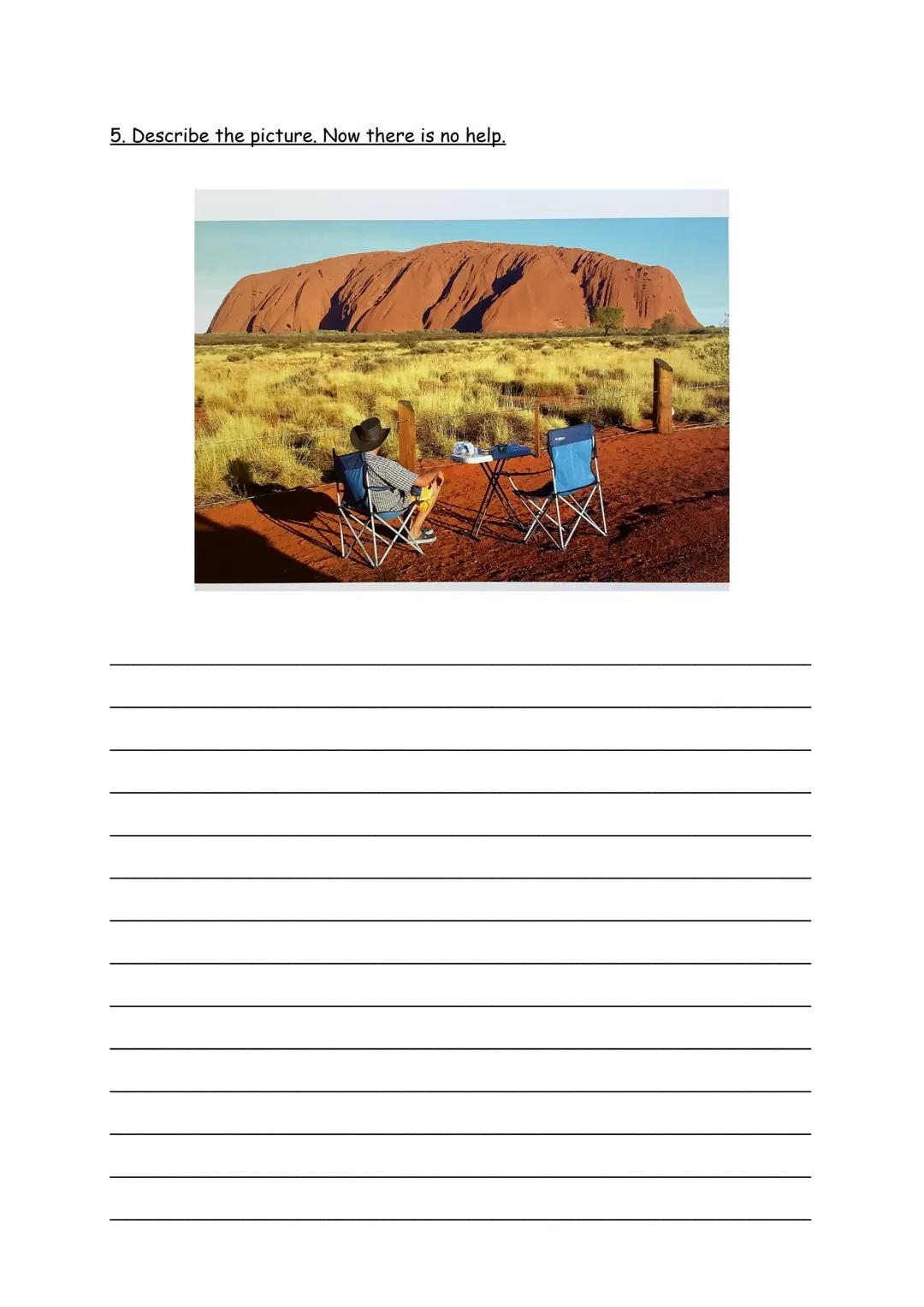 # Describing a picture
## Useful phrases
1. How do I describe a picture? (Wie beschreibe ich ein Bild?)
- In the picture
}
there is.../th