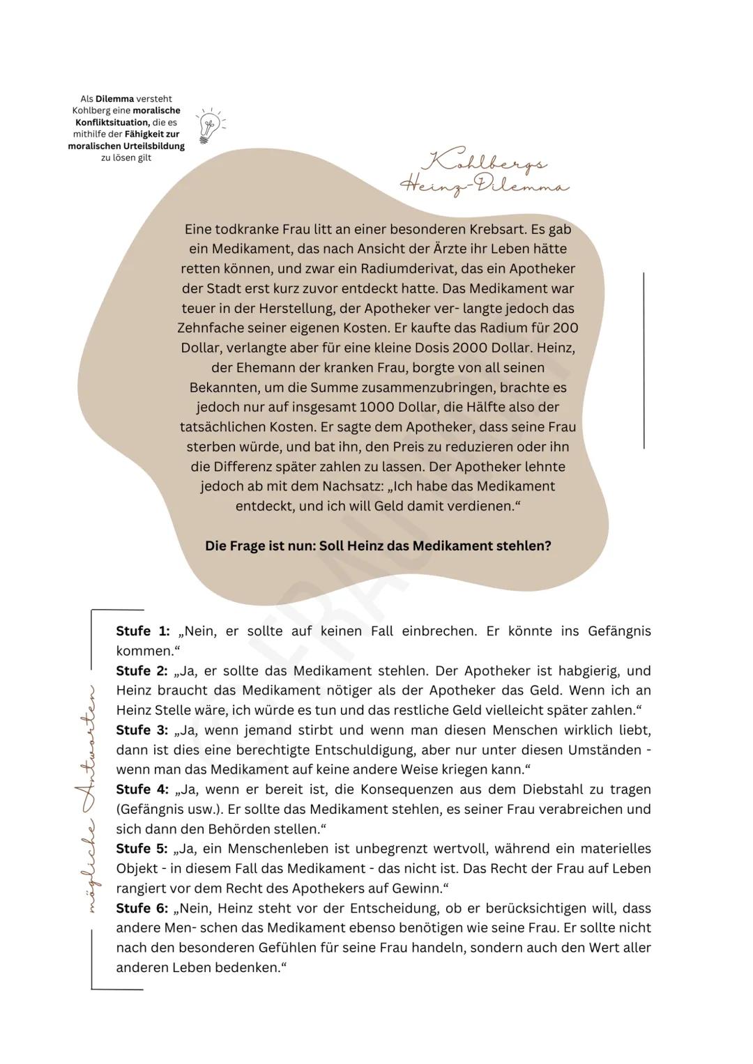 # LAWRENCE KOHLBERG:
MORALENTWICKLUNG
Grundannahmen.
* kognitive Entwicklung und Moralentwicklung hängen
miteinander zusammen
* wi