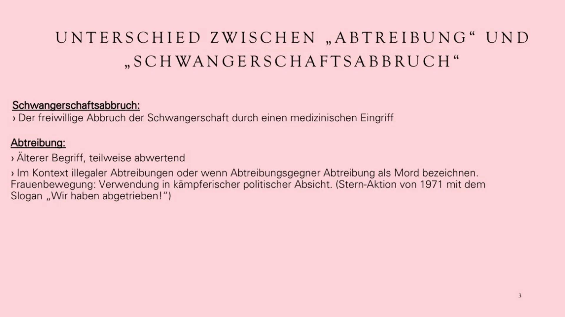 MY BODY
SCHWANGERSCHAFTS-
GERSCHAFT
ABBRUCH
MY CHOICE
(medizinischer Begriff:
Abruptio graviditatis)
VEEP
(1) INHALT
•
.
Unterschied zw