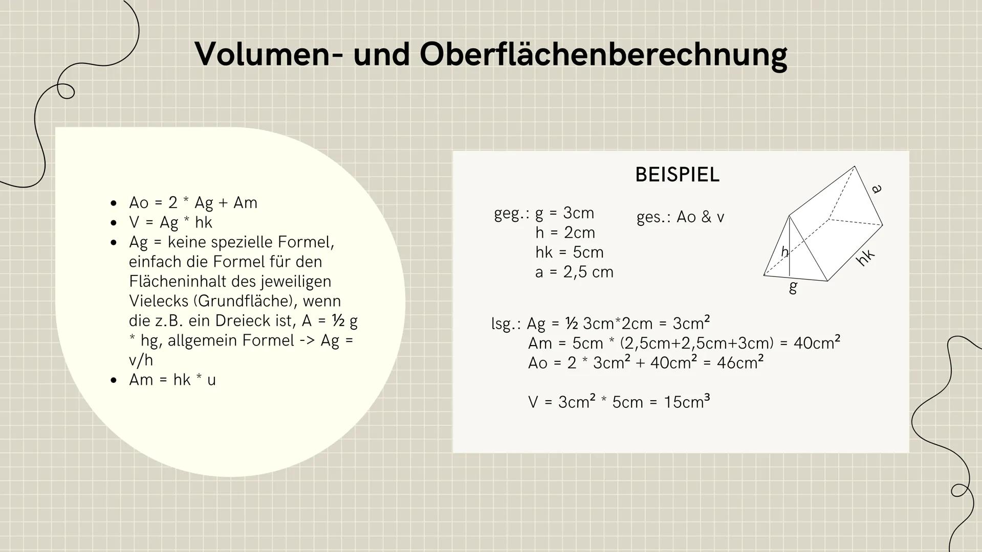 PRISMA
VICTORIA PALACIOS
ידידידידידידיו GLIEDERUNG
●
●
Definition
Spezielle Prismen
Darstellung
Volumen- und
Oberflächenberechnung
technisch