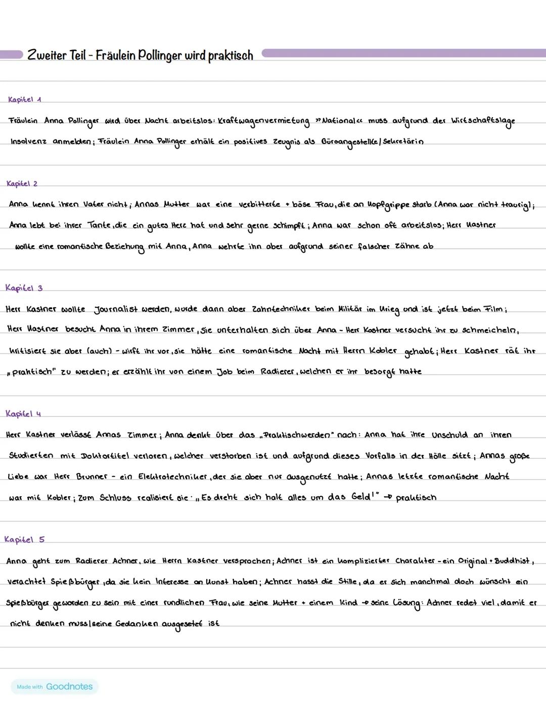 Zweiter Teil-Fräulein Pollinger wird praktisch
Kapitel 1
Fräulein Anna Pollinger wird über Nacht arbeitslos: Kraftwagenvermietung »National<